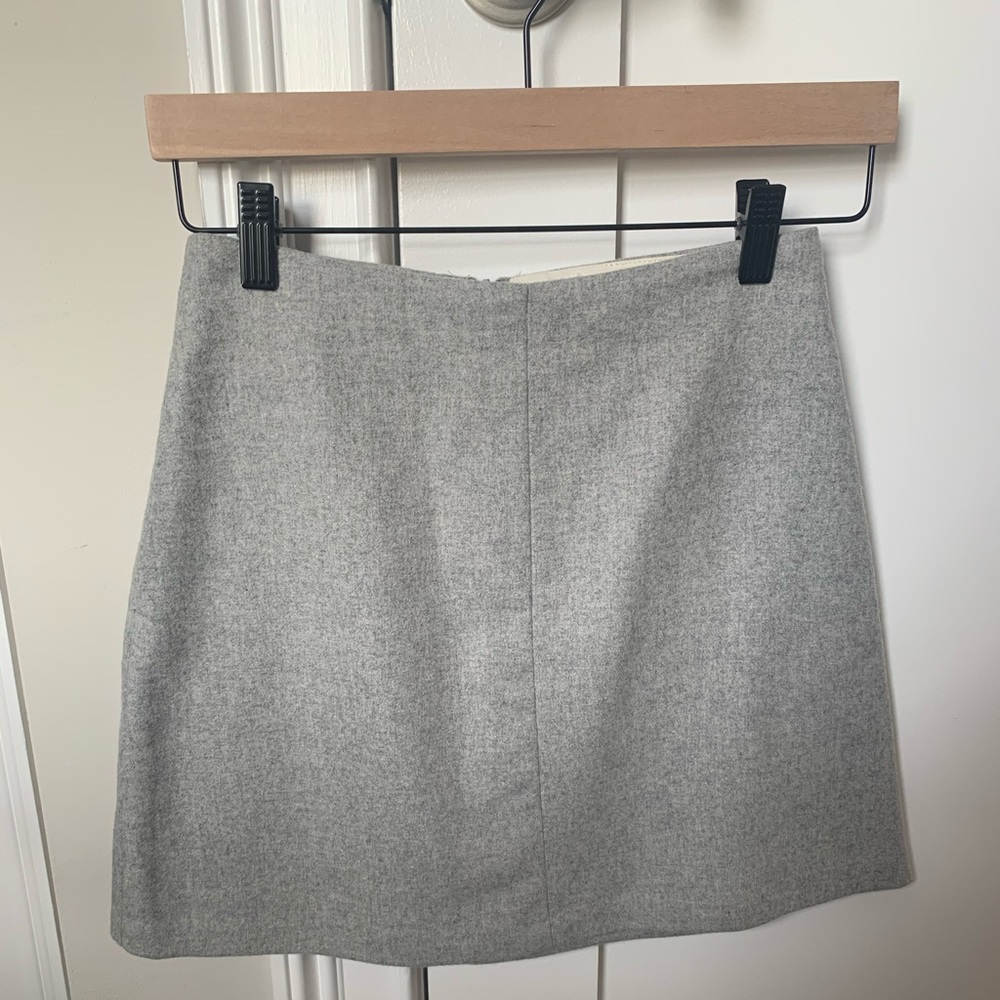 Aritzia Wilfred Grey Wool Skirt Size 0